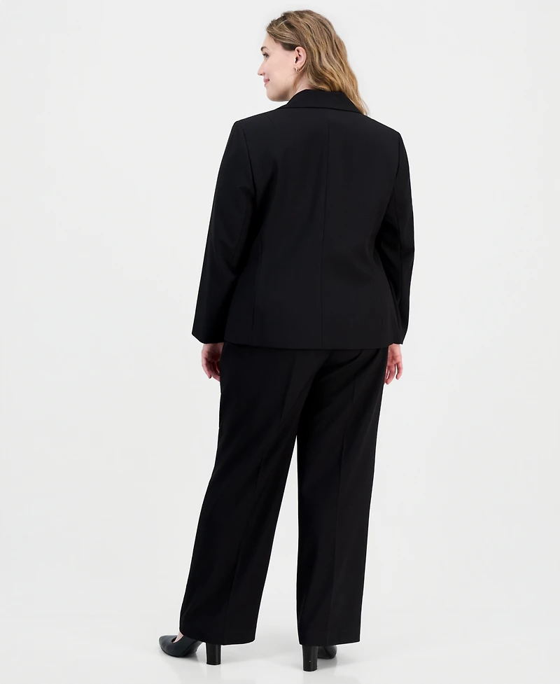 Le Suit Plus Four-Pocket Jacket & Fly-Front Wide-Leg Pants