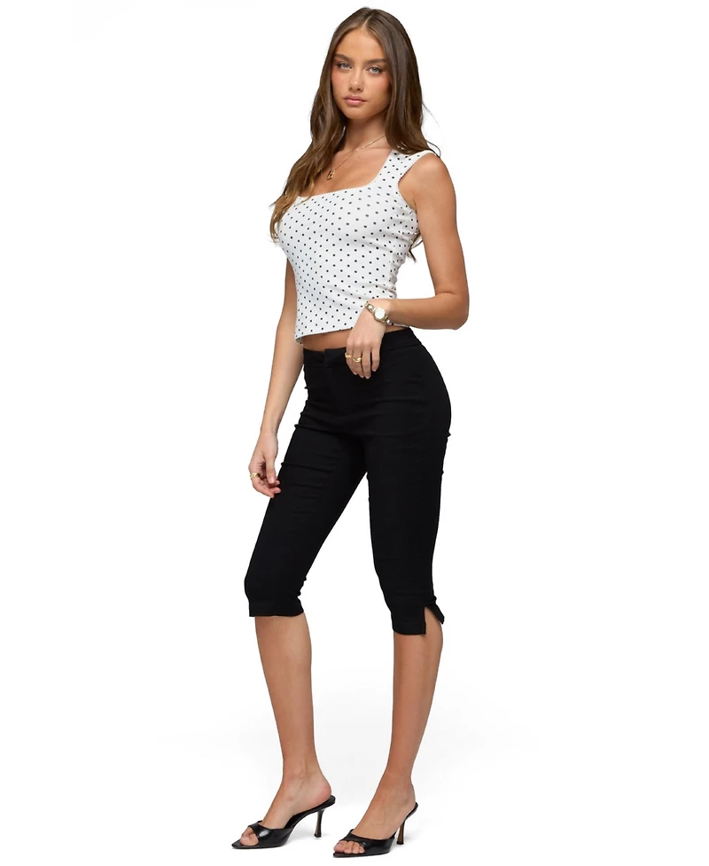 Edikted Women's Beena Polka Dot Square Neck Top