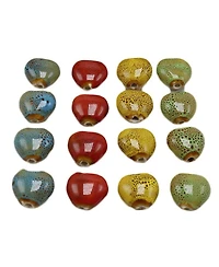 Sevorley 50Piece Set Ceramic Heart-Shaped Loose Beads for Diy Jewelry