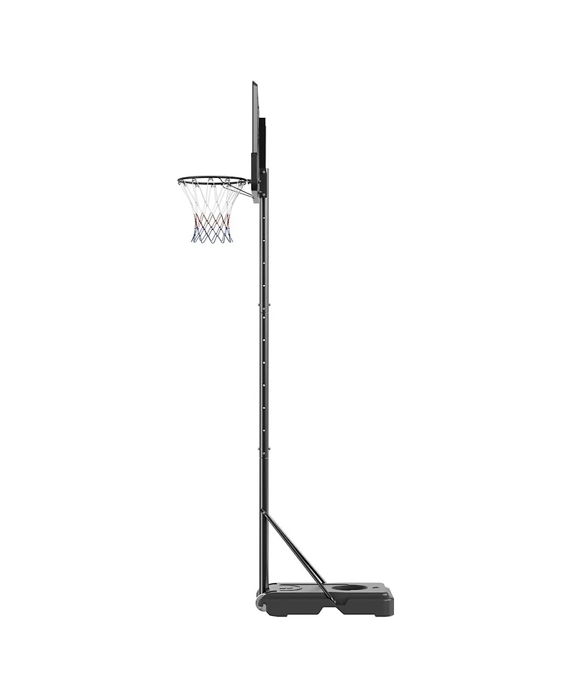 Sevorley Portable 4-10 ft Adjustable Basketball Hoop with 44 in Backboard and