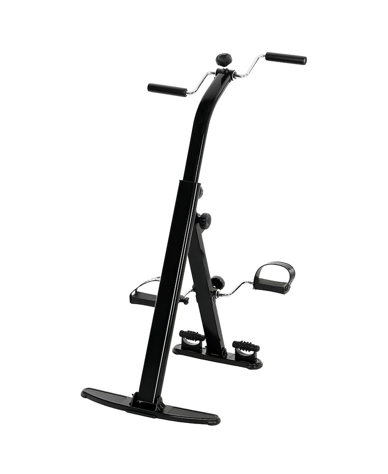 Sevorley Seated Foldable Leg Pedal Exerciser with Lcd Monitor for Seniors