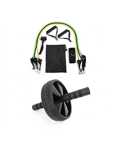 Sevorley Resistance Training and Ab Bundle with Tube Kit and Sturdy Ab Wheel