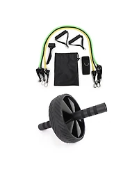 Sevorley Resistance Training and Ab Bundle with Tube Kit and Sturdy Ab Wheel