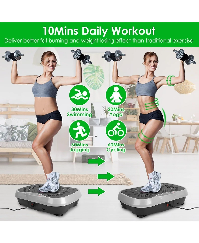 Sevorley Whole Body Vibration Exercise Machine with Resistance Bands and Remote