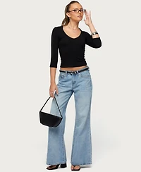 Edikted Women's Jamila Quarter Sleeve Top