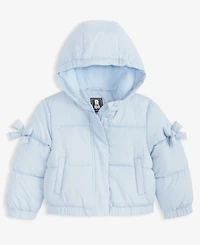 S Rothschild & Co Little Girls' 2T-6X Bow-Sleeve Hooded Bomber Jacket