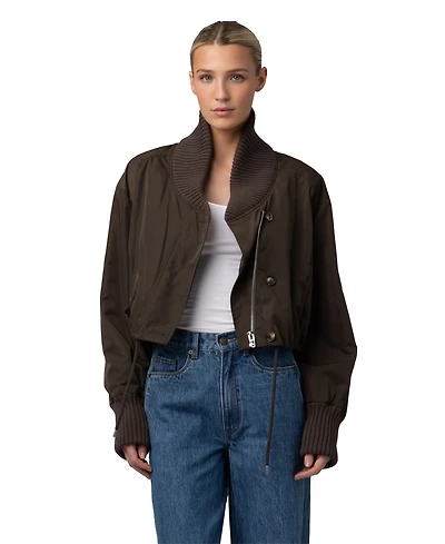 Blank Nyc Women's Ribbed Shawl Collar Jacket