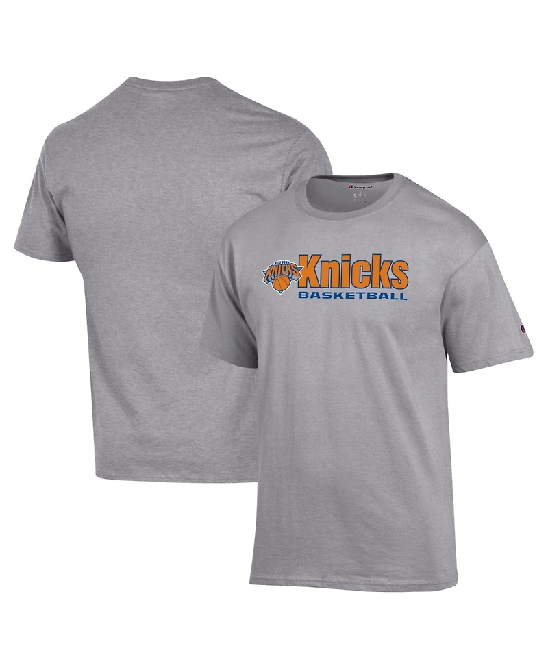 Champion Men's Gray New York Knicks Jersey T-Shirt
