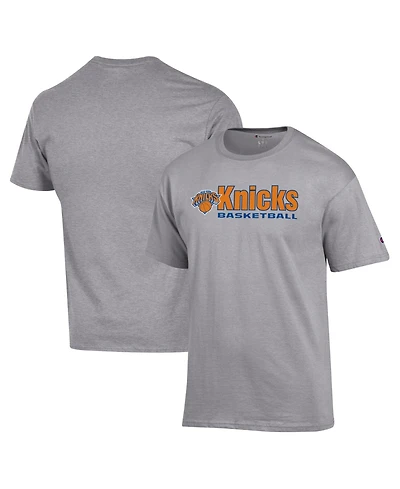 Champion Men's Gray New York Knicks Jersey T-Shirt