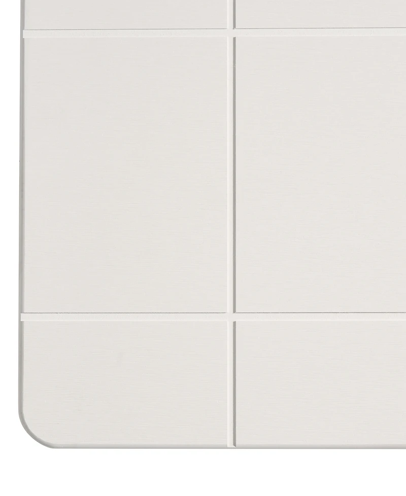 Vcny Home Carved Grid Diatomite Stone Bath Mat, 16" x 24"