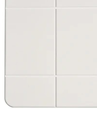 Vcny Home Carved Grid Diatomite Stone Bath Mat, 16" x 24"