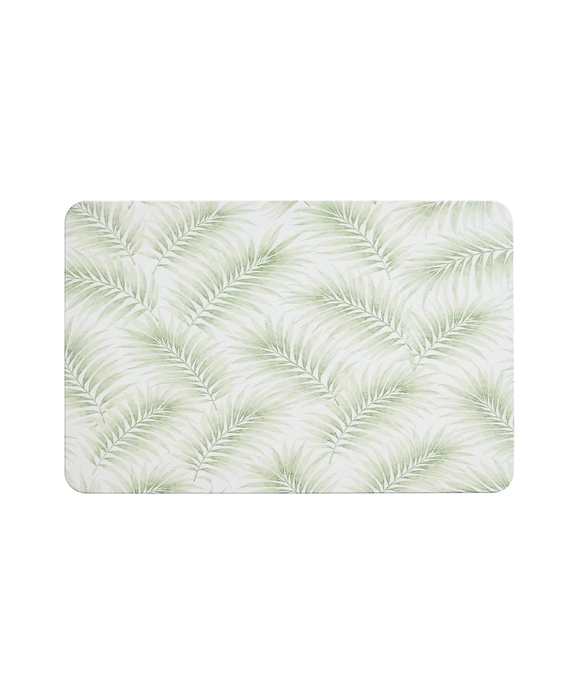 Vcny Home Carved Palms Diatomite Stone Bath Mat, 16" x 24"