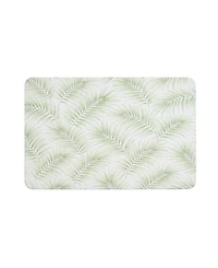 Vcny Home Carved Palms Diatomite Stone Bath Mat, 16" x 24"