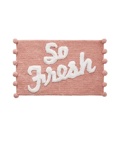 Vcny Home So Fresh Pom Pom Pink Bath Rug, 20" x 32"