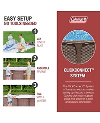 Coleman Power Steel Swim Vista Above Ground Swimming Pool Set