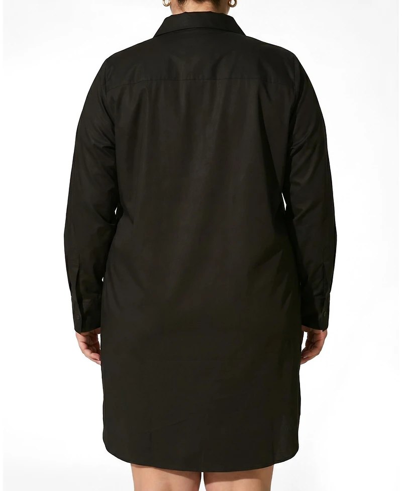 Universal Standard Plus Stretch Poplin Rubicon Shirtdress