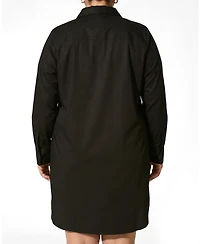 Universal Standard Plus Stretch Poplin Rubicon Shirtdress