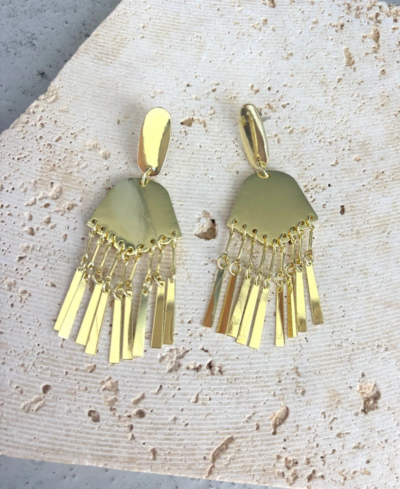 Adornia Gold-Plated Drop Statement Earrings