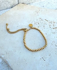 Adornia Tarnish Resistant Gold Beaded Bolo Bracelet