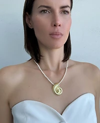 Adornia Gold Shell on a Chord Necklace