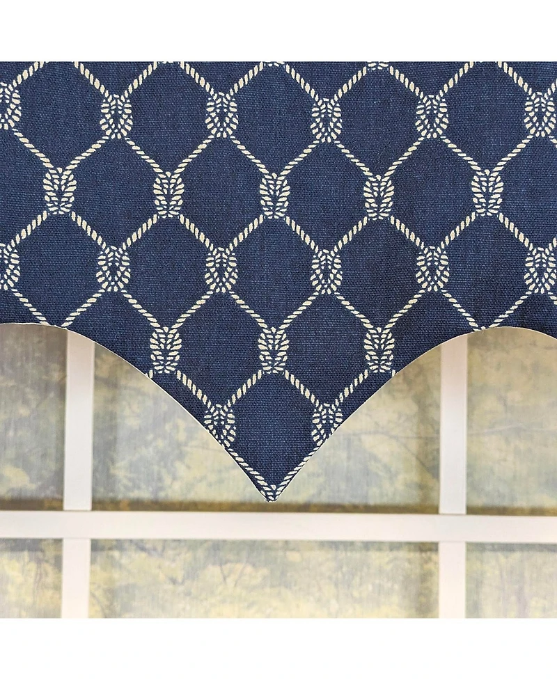 Rlf Home 100percentage Cotton Marine Rope Regal With Lining Rod Pocket Window Valance