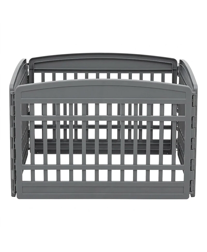 Iris Usa Exercise Pet Playpen Plastic 4 Panel Gate with Door for Dogs