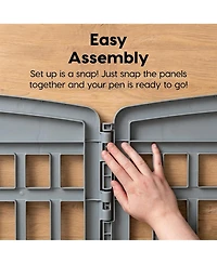 Iris Usa 24 Exercise Pet Playpen, Plastic 6 Panel Gate with Door for Dogs