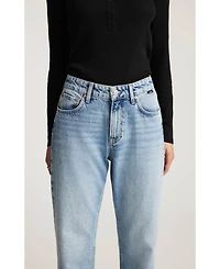 Mavi Jeans Women's Savannah High Rise Straight Leg Lt Brushed Classic Denim