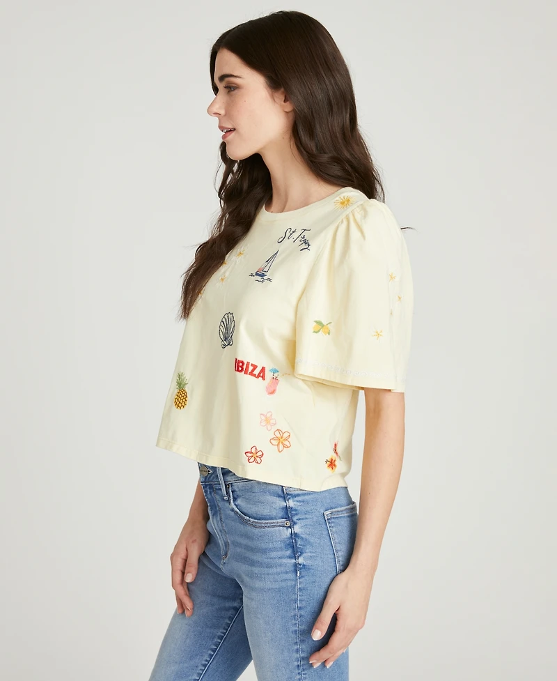 Driftwood Women's Destination Doodle Flutter-Sleeve T-Shirt