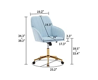 sumyeg Adjustable Office Chair Swivel Backrest Seat with Metal Base
