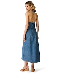 Steve Madden Women's Vilma Halter Neck Sleeveless Midi Dress