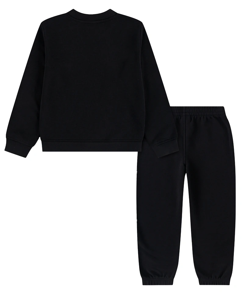Jordan Boys' 4-7 Striped Fleece Long-Sleeve Top and Pants, 2-Piece Set