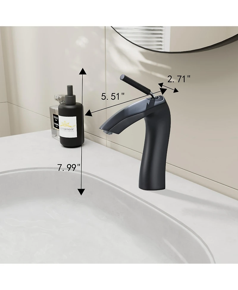 Midola Single Handle Lavatory Basin Sink Faucet with Solid Brass Body for Bathroom
