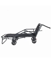 Streamdale Furniture 2-in-1 Multifunctional Folding Wagon Cart and Beach Chair 650lb Capacity