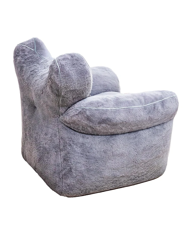 Streamdale Furniture Faux Fur Heart-Shaped Bean Bag Chair for Adults