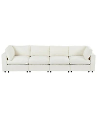 Streamdale U-style 133.5'' Modular Sectional Sofa with Storage Usb Wireless Charge and Speaker