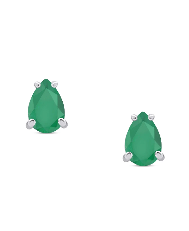Sapphire Stud Earrings (1 ct. t.w.) 14k White Gold (Also Ruby & Emerald)