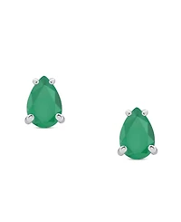 Sapphire Stud Earrings (1 ct. t.w.) 14k White Gold (Also Ruby & Emerald)