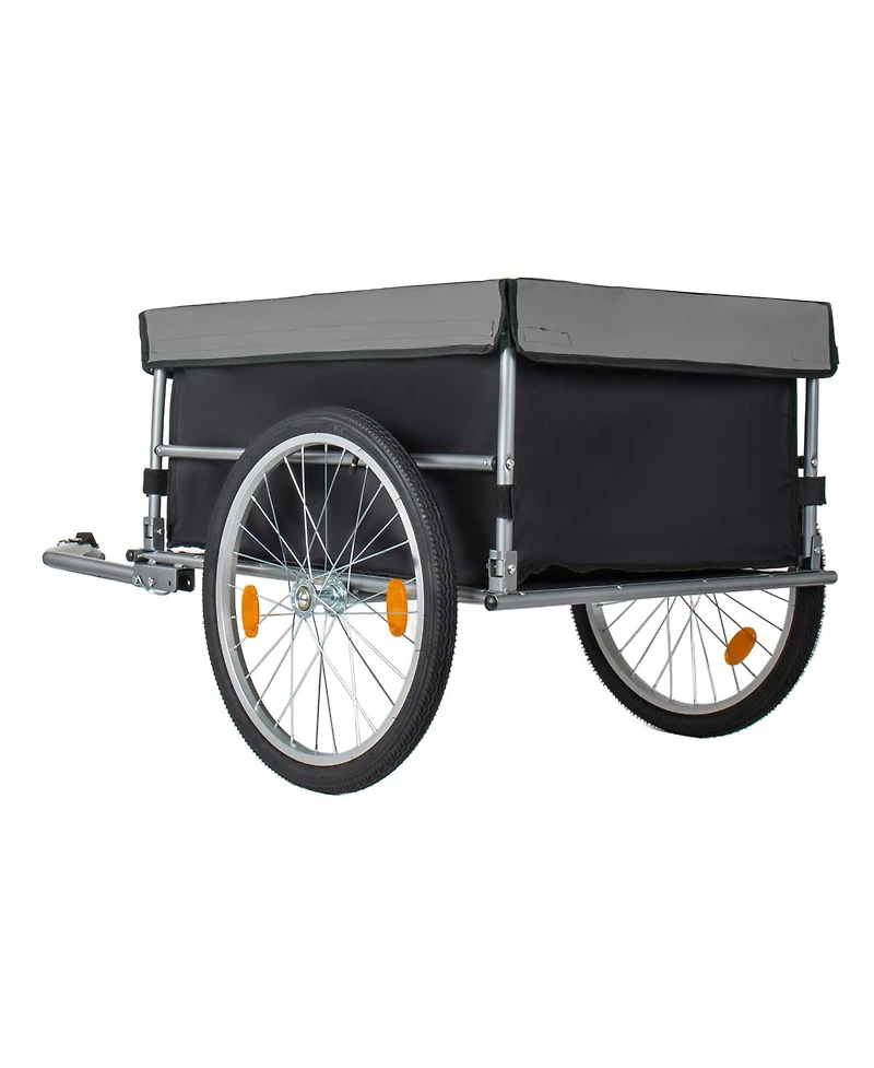 Streamdale Furniture Foldable Bicycle Cargo Trailer with 20inch Wheels and Removable Cover