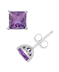 Blue Topaz (2-7/8 ct. t.w.) Stud Earrings Sterling Silver. Also Available Amethyst (2-1/6
