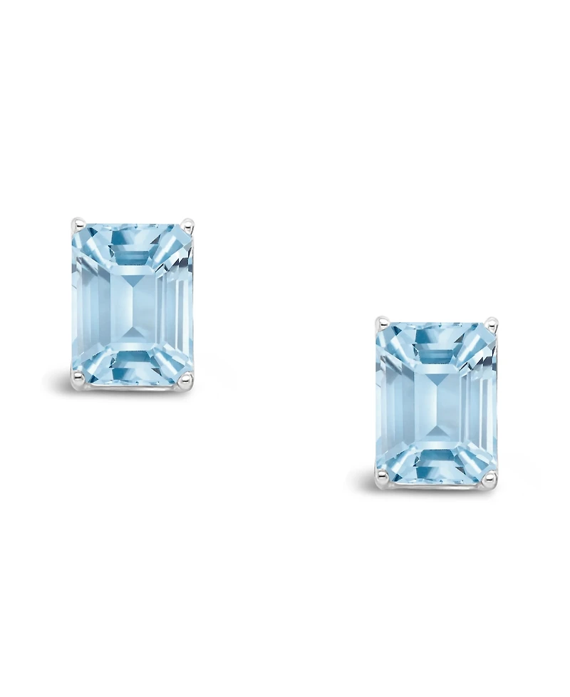 Rose Quartz (3-1/8 ct. t.w.) Stud Earrings Sterling Silver.