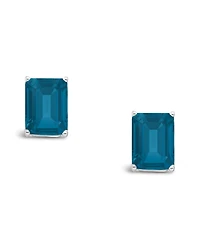 Blue Topaz (3-3/4 ct. t.w.) Stud Earrings in Sterling Silver