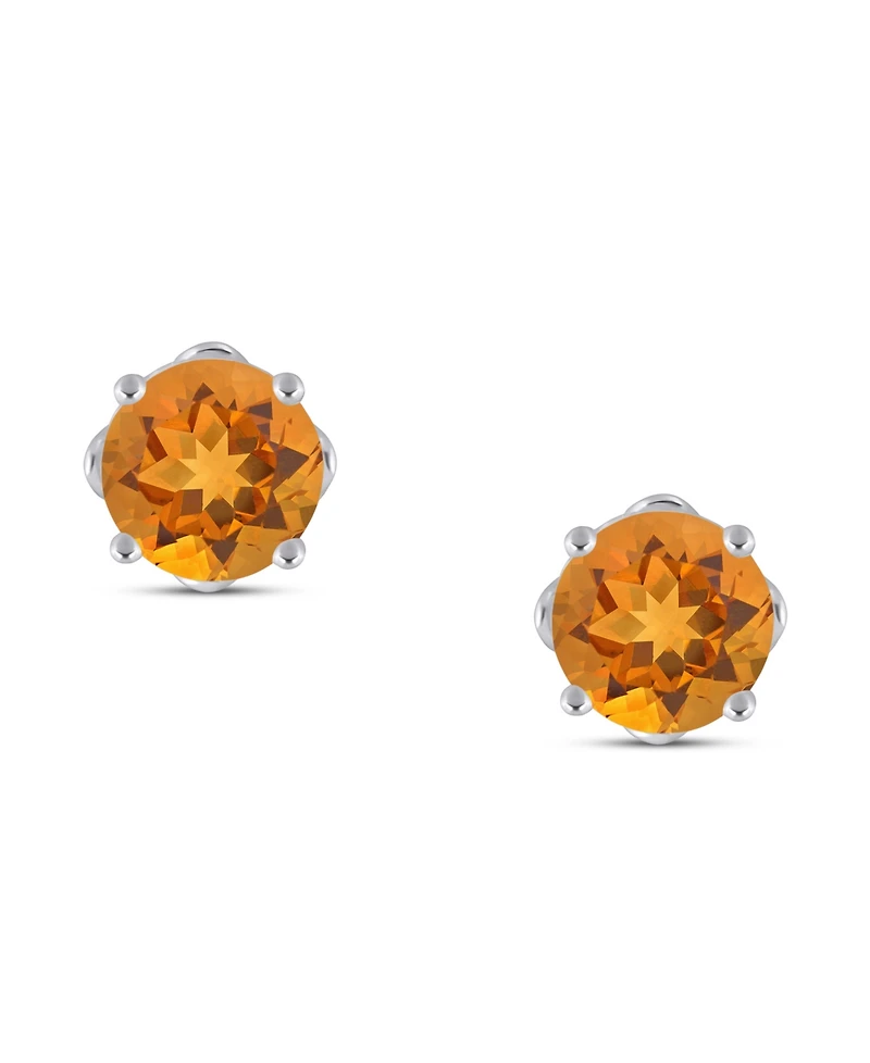 Rhodolite Garnet Stud Earrings (1-1/5 ct. t.w.) Sterling Silver (Also Opal, Citrine, White Topaz, Peridot, Aquamarine, and Amethyst)