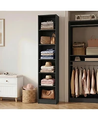 Aheaplus Closet Cabinet with 5 Shelves, Open Storage Small-Space