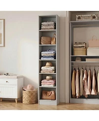 Aheaplus Closet Cabinet with 5 Shelves, Open Storage Small-Space