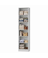 Aheaplus Closet Cabinet with 5 Shelves, Open Storage Small-Space