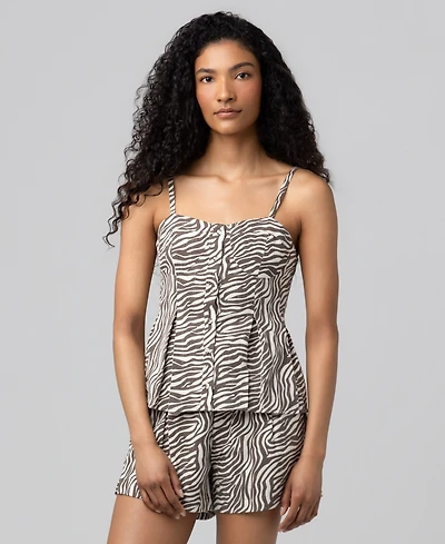 Blank Nyc Women's Zebra Print Tank Top
