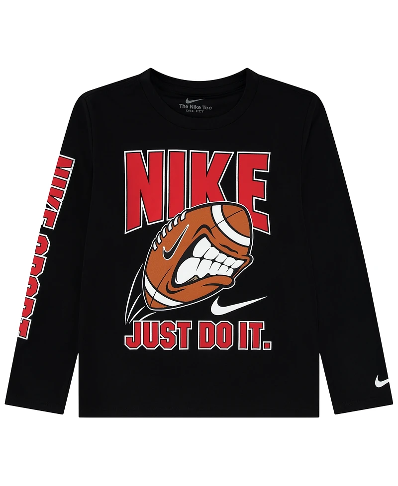 Nike Boys' 4-7 Dri-fit Long-Sleeve Graphic T-Shirt