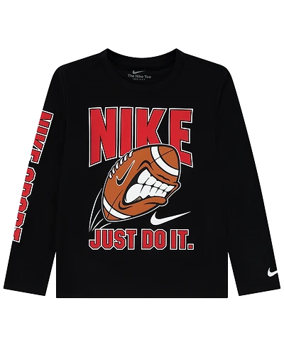 Nike Boys' 4-7 Dri-fit Long-Sleeve Graphic T-Shirt