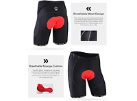 Sportneer Padded Bike Shorts for Men – Large, 4D Padding, Breathable and Absorbent, Mens Bicycle Cycling Biking Clothing Shorts